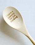 Wooden Spoon with Phrases
