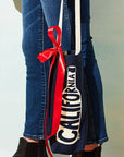 California Single Wine Tote - Reusable Cotton Bag, USA Made: Natural