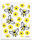 Swedish Dishcloth - Bees - Yellow: Yellow