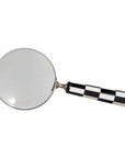 Black/White Resin Handle Magnifying Glass