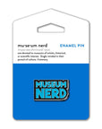 Museum Nerd Classic Neon Blue Enamel Pin