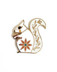 White Squirrel Enamel Pin