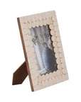 Resin Scalloped Edge Picture Frame Decor - Ivory, 4x6 in.