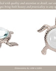 Metal Sea Turtle Magnifying Glass Sculpture