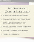 Emily Dickinson Poetry Pencils