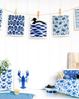 Swedish Dishcloth - Mussels - Blue: Blue