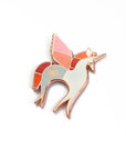 Rose Gold Unicorn Enamel Pin