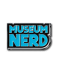 Museum Nerd Classic Neon Blue Enamel Pin