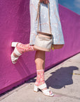 Cherry Blossom Sheer Crew Socks