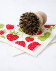 Swedish Dishcloth - Strawberries - Red: Red