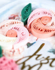 Quilled Just Married Car Wedding Card