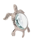 Metal Sea Turtle Magnifying Glass Sculpture