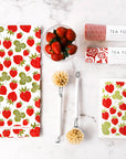 Swedish Dishcloth - Strawberries - Red: Red