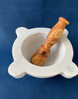 Marble Mortar with Olive Wood Pestle