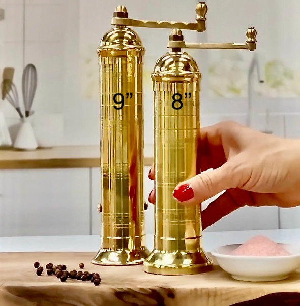9" Atlas Brass Pepper Mill