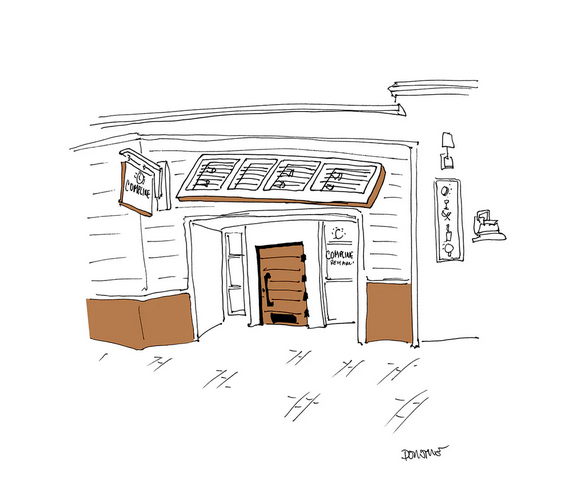 JD - Compline Restaurant and Wine Shop Print