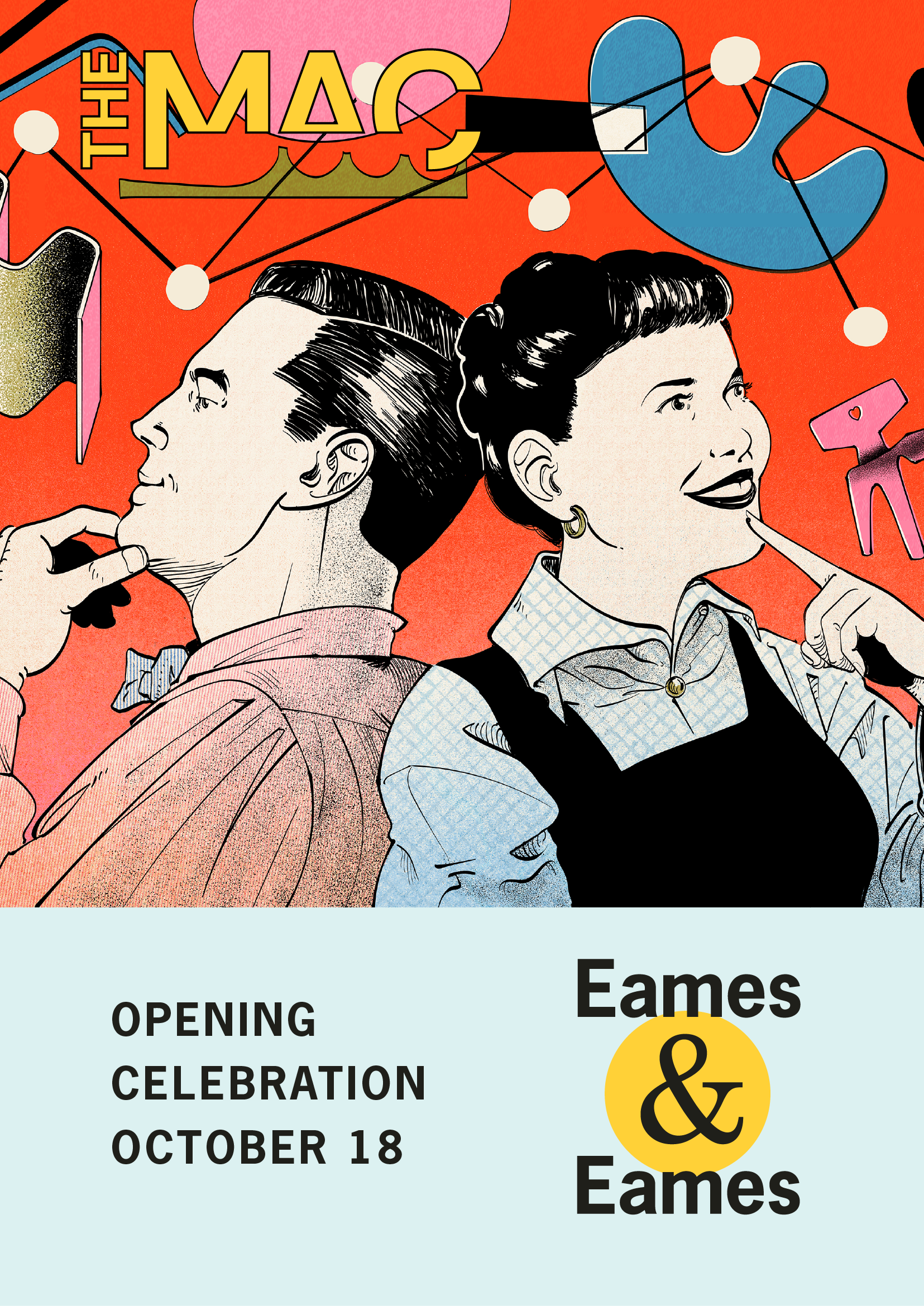 Eamesデザイン 展ポスター EAMES & EAMES Opening Celebration – Napa Valley Museum