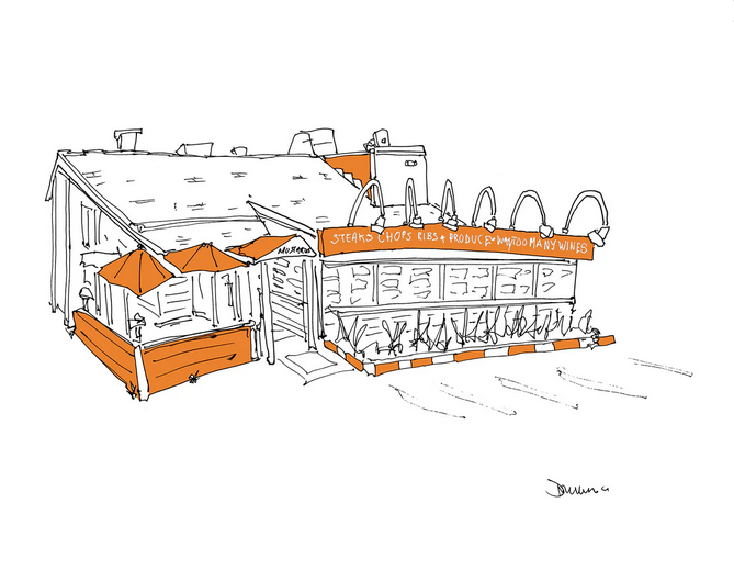 JD - Mustards Grill Print