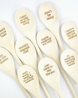 Wooden Spoon with Phrases