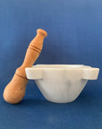 Marble Mortar with Olive Wood Pestle