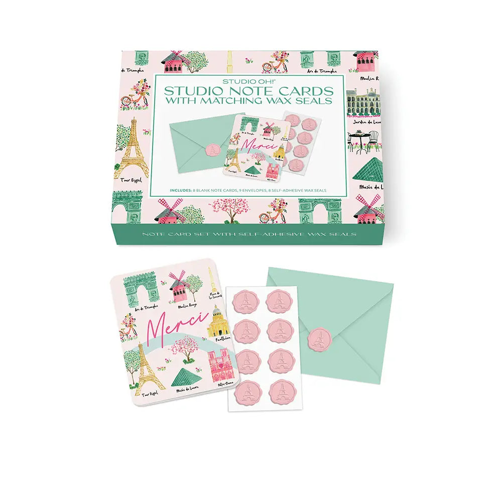 Sights of Paris Studio Note Cards with Matching Wax Seals