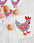 Swedish Dishcloth - Hen - Blue: Blue