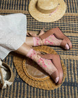 Cherry Blossom Sheer Crew Socks