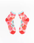 Ribbon Rose Sheer Ankle Socks
