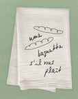 Une Baguette - Cotton Tea Towel: No Loop (27" x 27")