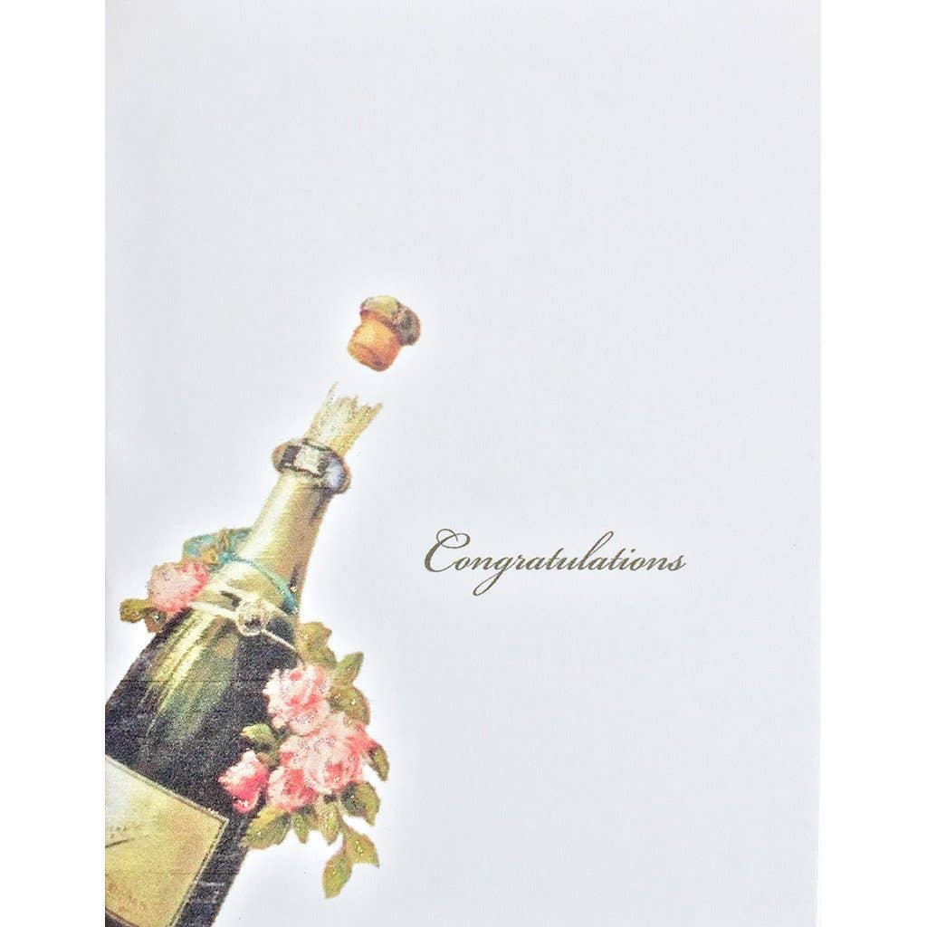 Champagne &amp; Roses Congratulations Card