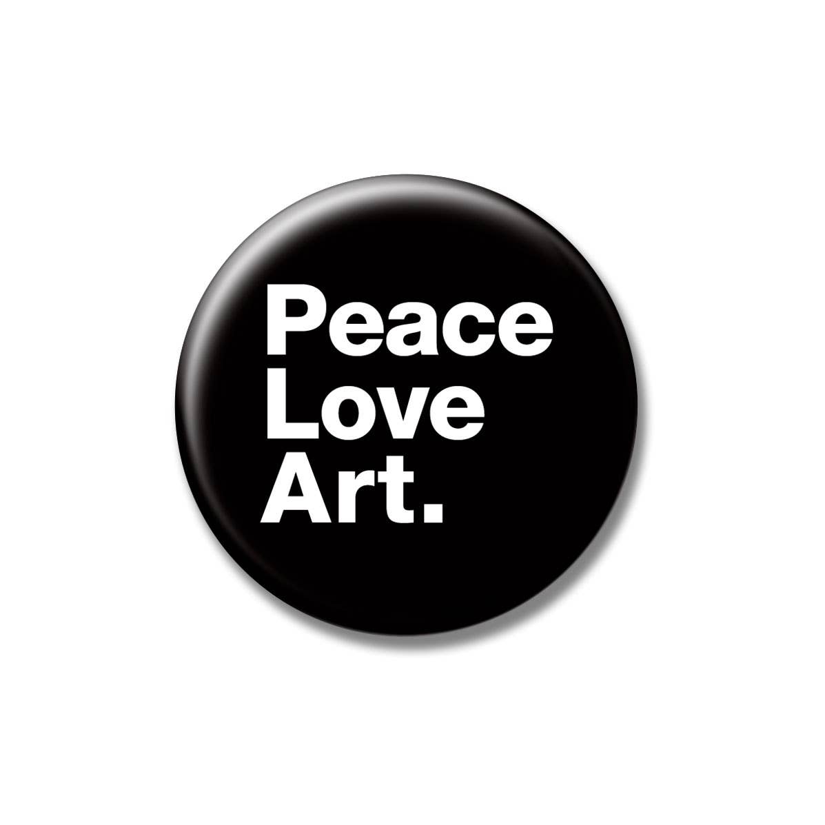 Peace Love Art Button