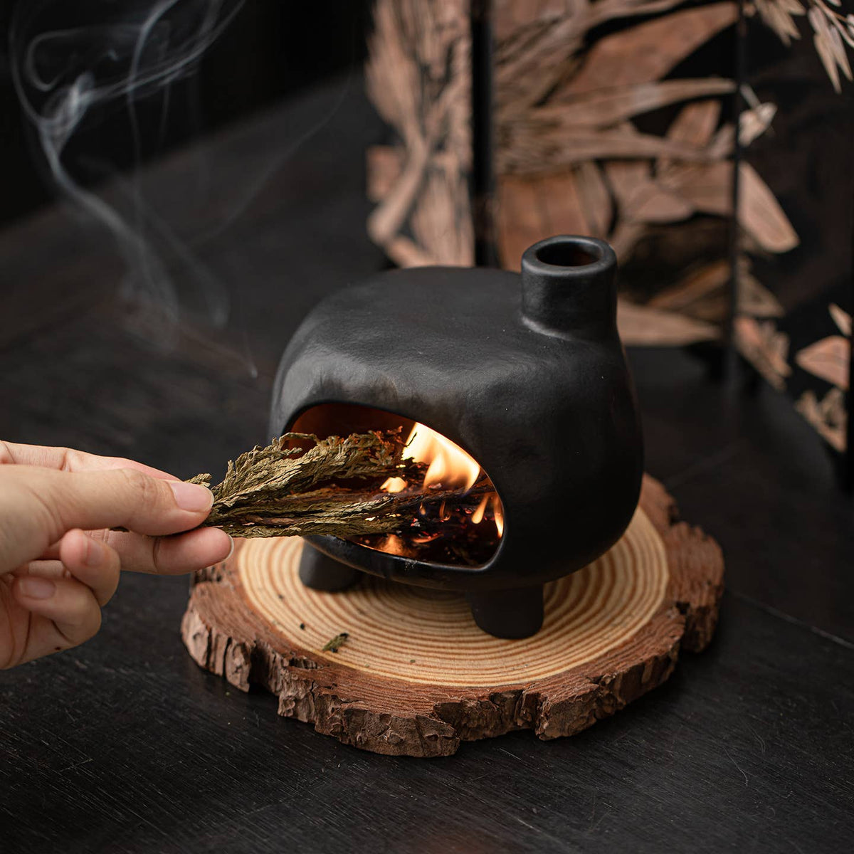 Little Zen House Fireplace: Black