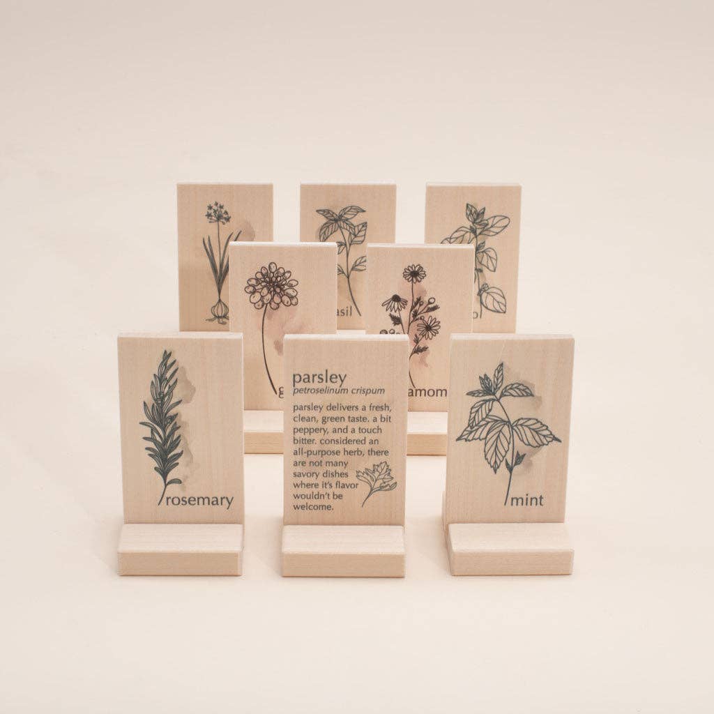 Wooden Herb Cards