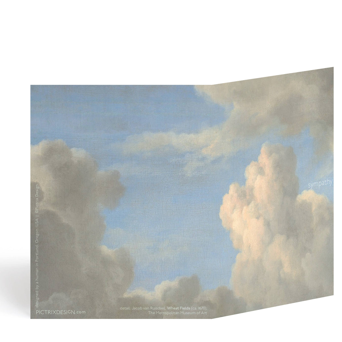 "Clouds" sympathy card : Recycled Kraft