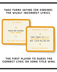 Misunderstood Songs Game