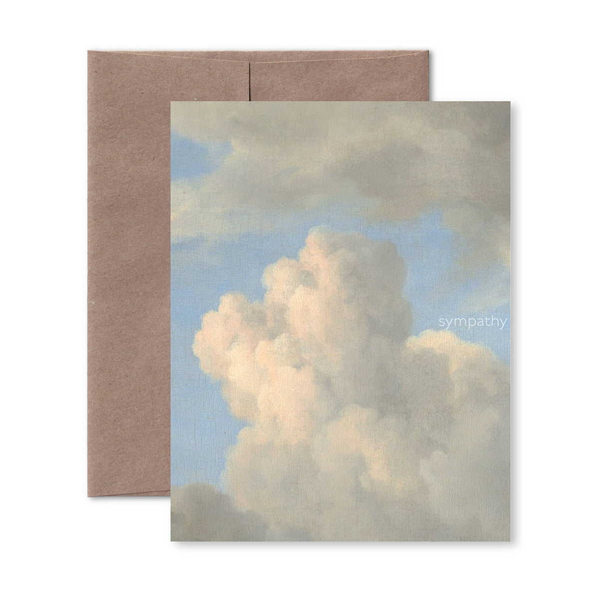 "Clouds" sympathy card : Recycled Kraft