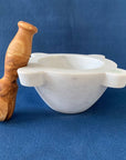 Marble Mortar with Olive Wood Pestle