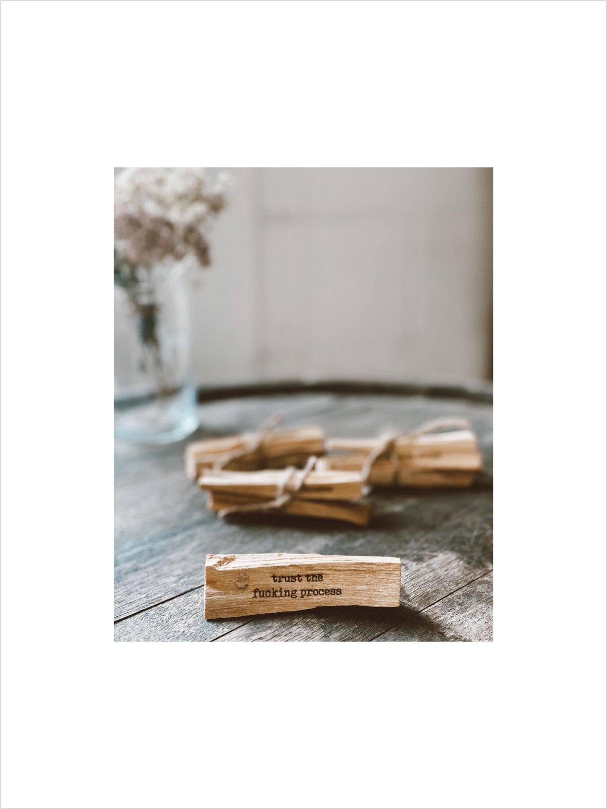 Engraved Palo Santo // Holy Wood // Cleansing Stick: Let that shit go