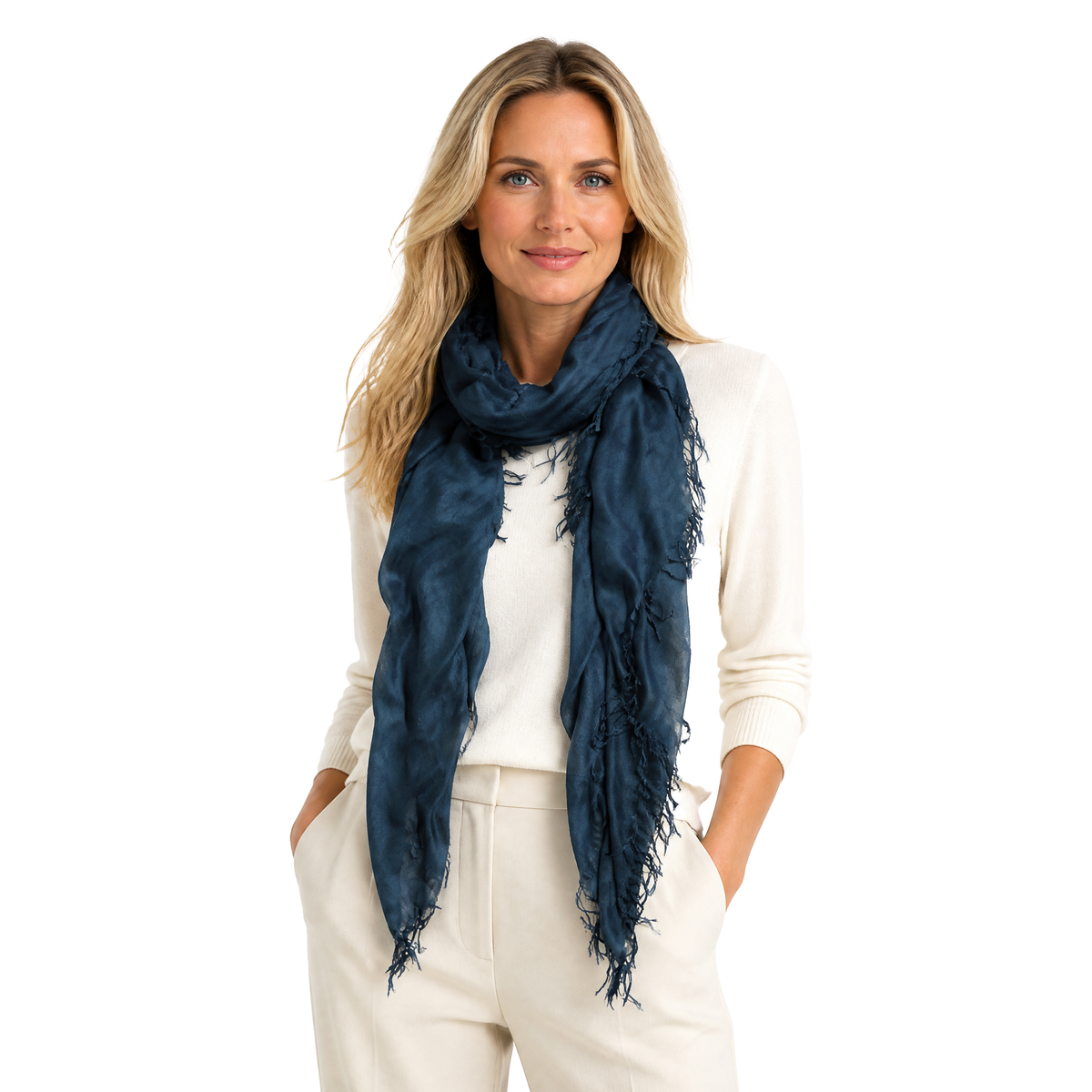 Cashmere Blend Solid Scarf: Deep Rose