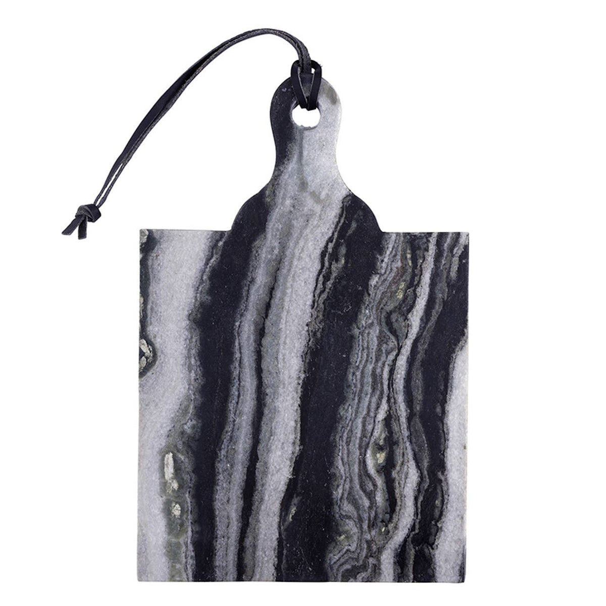 Grey Marble Board with Handle: Marble / 10.75" L x 7" W x .5" H