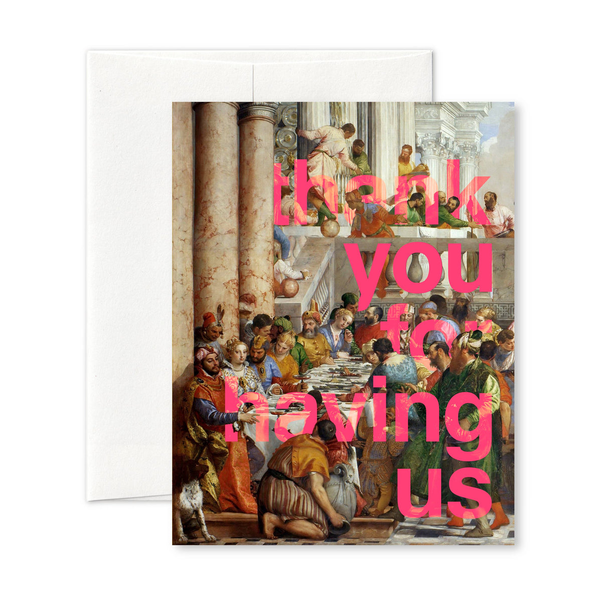 “Thank you for having us” A2 thank-you card: Recycled Kraft