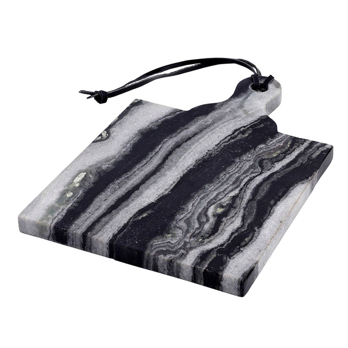 Grey Marble Board with Handle: Marble / 10.75" L x 7" W x .5" H