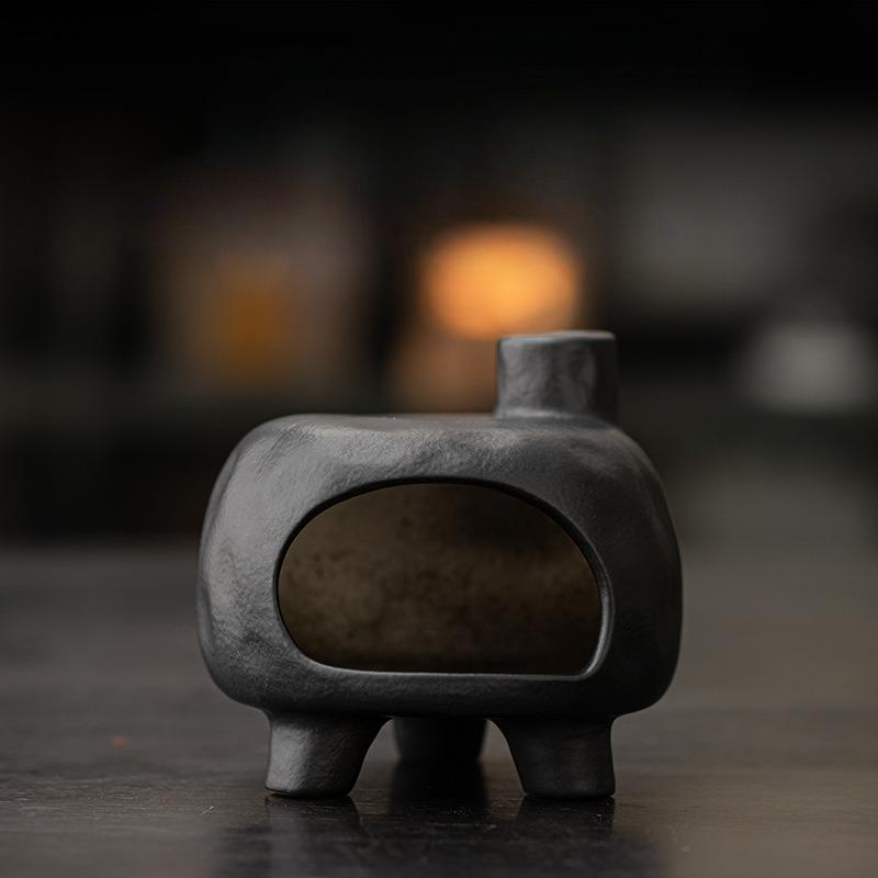 Little Zen House Fireplace: Black