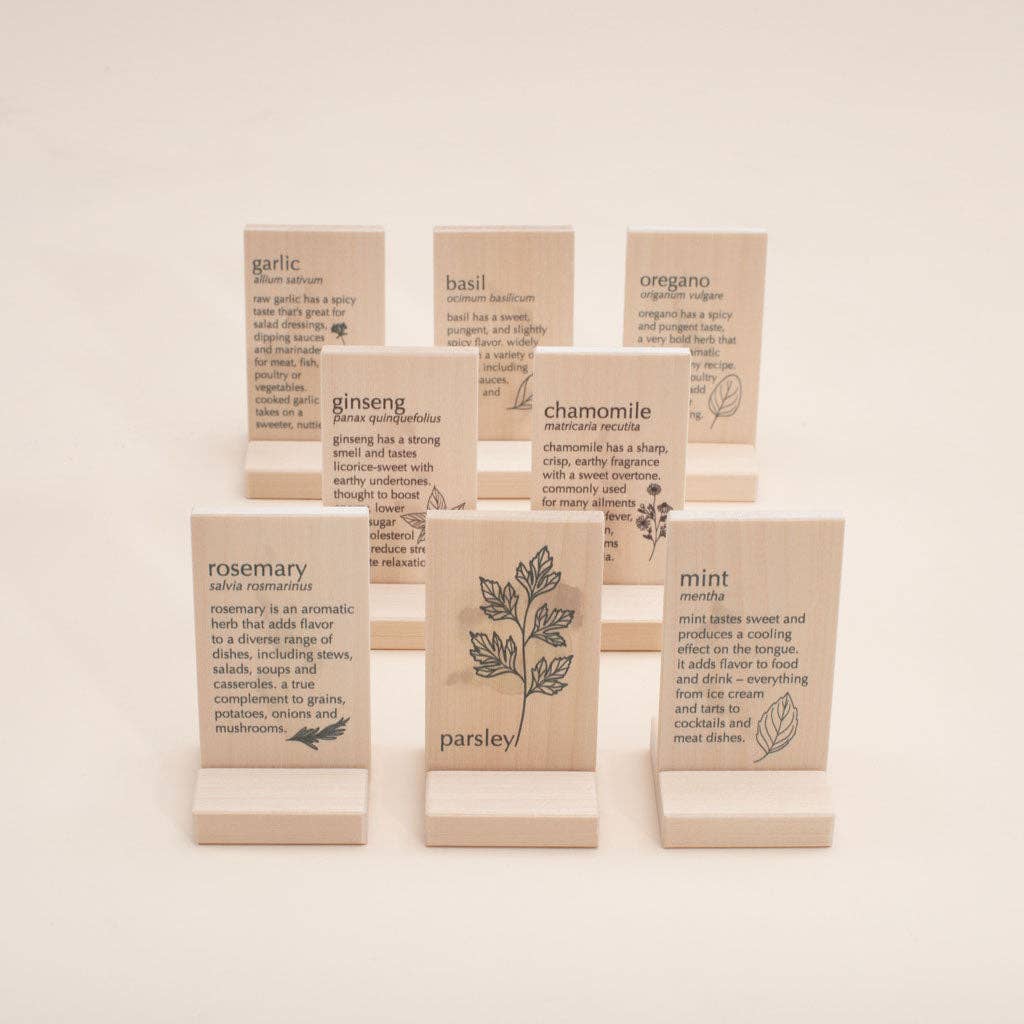 Wooden Herb Cards
