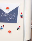 Colorful Gnome and Mushroom Magnets