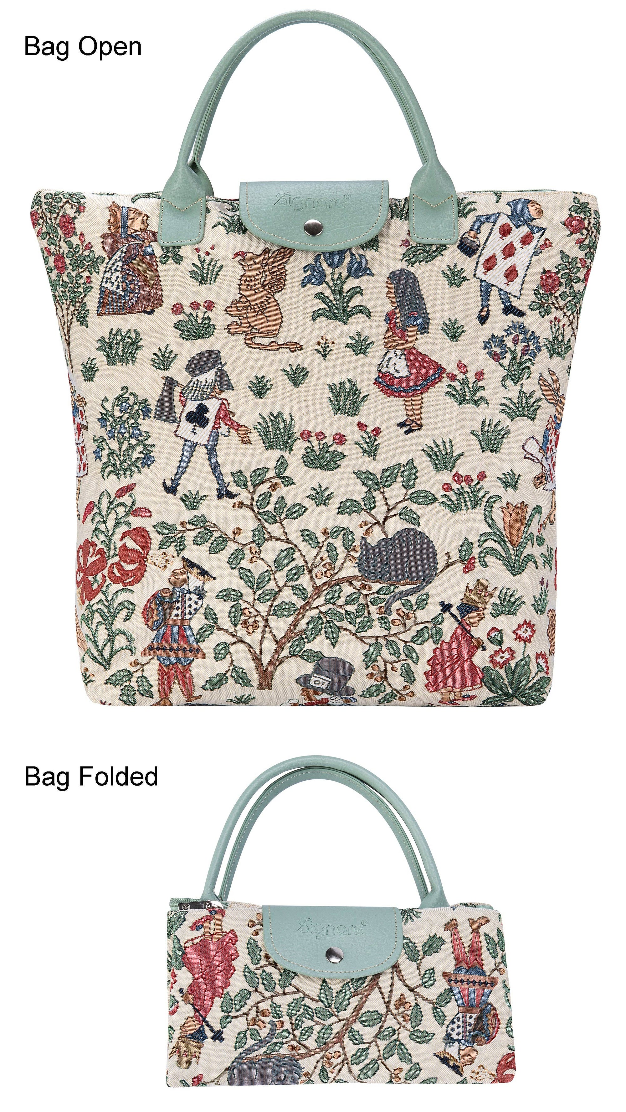 Disney's Alice in Wonderland Foldaway Grocery Bag