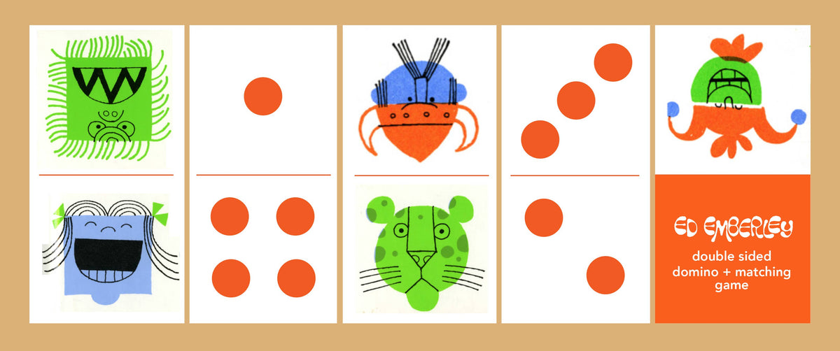 Ed Emberley Double-Sided Domino + Matching Game