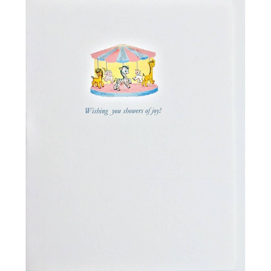 Carousel Baby Shower Card