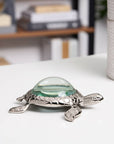 Metal Sea Turtle Magnifying Glass Sculpture