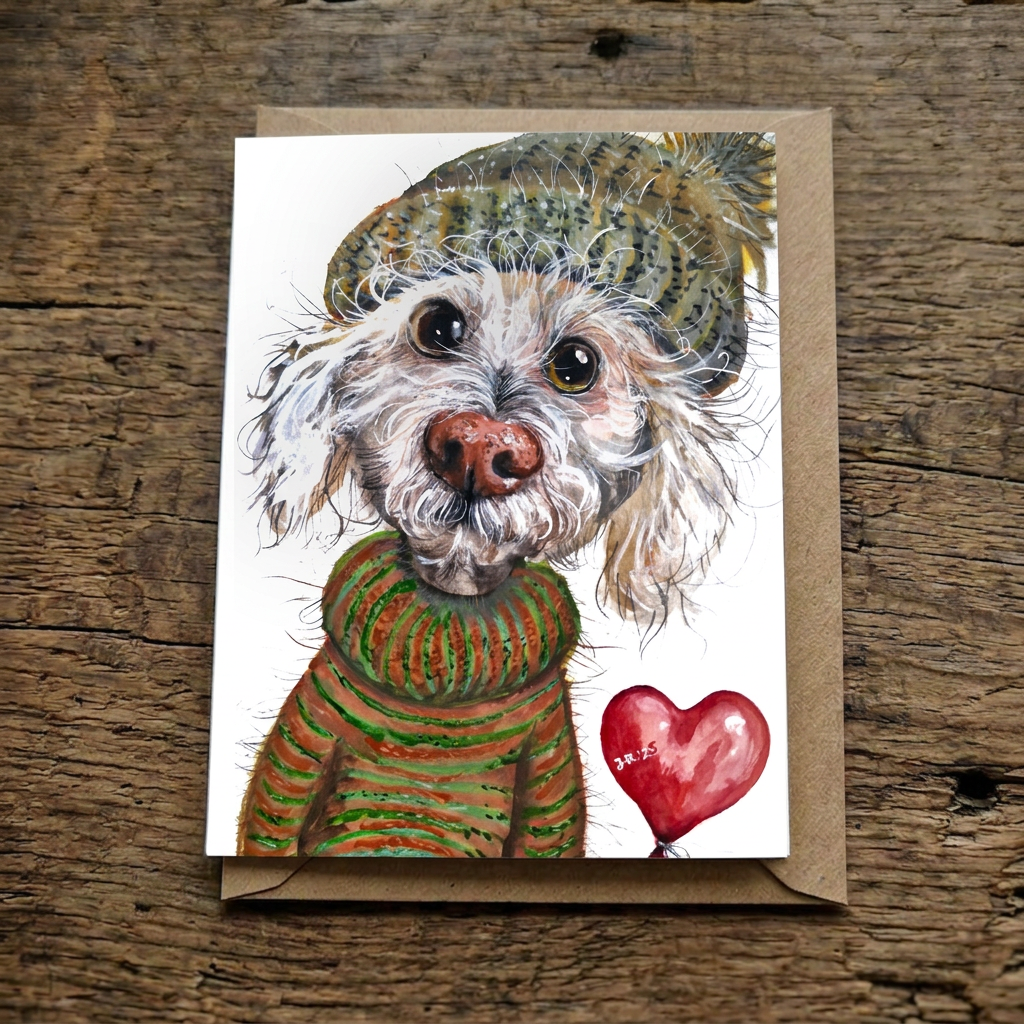 Little Red Balloon Jurga Ryan Greeting Card
